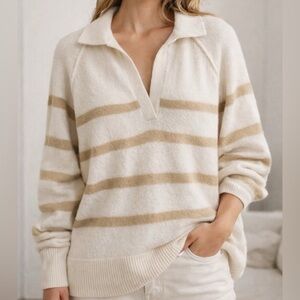 Aerie striped collared sweater